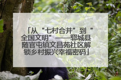 从“七村合并”到“全国文明”——郓城县随官屯镇文昌苑社区解锁乡村振兴幸福密码